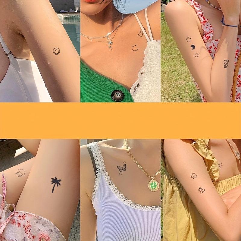 80 Juice Tattoo Stickers Waterproof Non reflective Finger Stickers