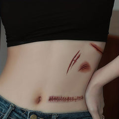 Halloween Wound Scar Tattoo Sticker