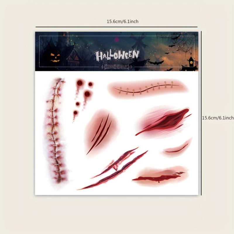 Halloween Wound Scar Tattoo Sticker