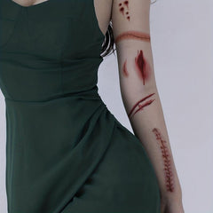 Halloween Wound Scar Tattoo Sticker