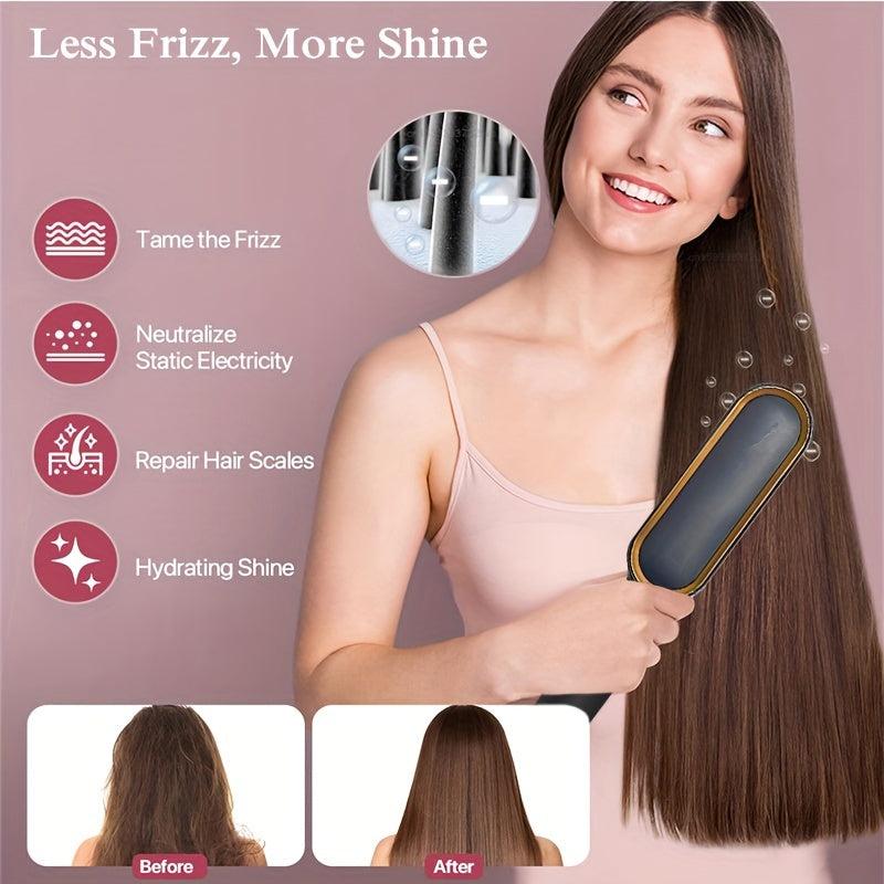 2 in 1 Hair Straightener Brush Comb for Women