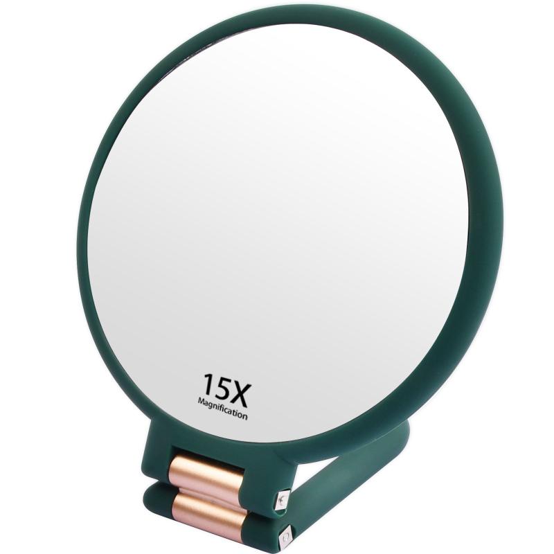 15X Magnifying Hand Held Mirror Double Side Folding Adjustable