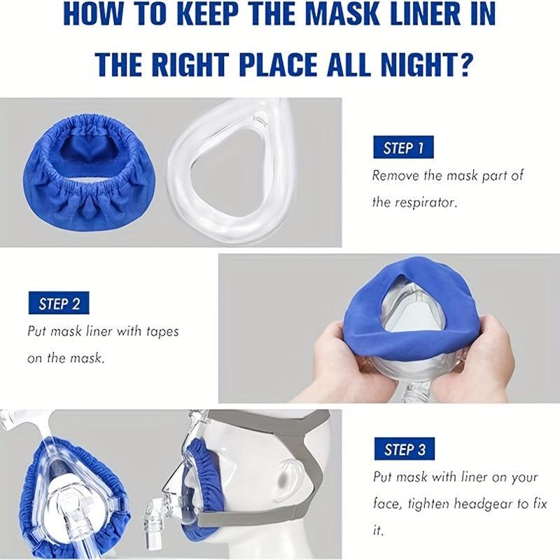 3pcs CPAP Mask Liners Full Face Reusable Soft Mask Covers Reduce Air Leaks