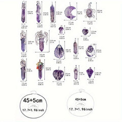 Amethysts Necklace Tree Of Life Hexagon Heart Pendant
