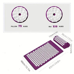 Acupuncture Massage Mat & Pillow Set for Yoga Acupoint Relief