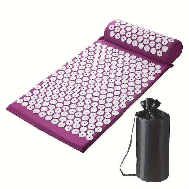 Acupuncture Massage Mat & Pillow Set for Yoga Acupoint Relief