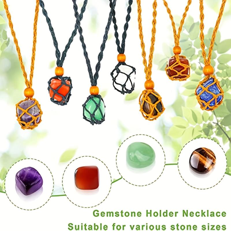 13pcs 7 Chakra Crystal Stone Set with Necklace and Instruction