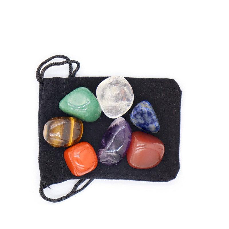13pcs 7 Chakra Crystal Stone Set with Necklace and Instruction