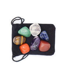 13pcs 7 Chakra Crystal Stone Set with Necklace and Instruction