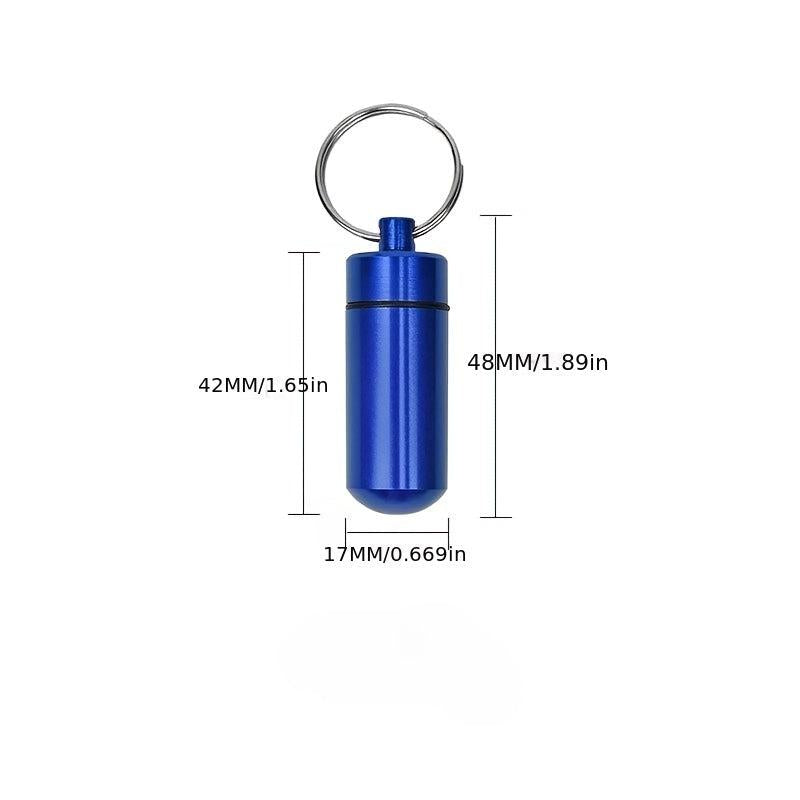 1pc Outdoor Travel Emergency Pill Bottle Aluminum Small Medicine Bottle