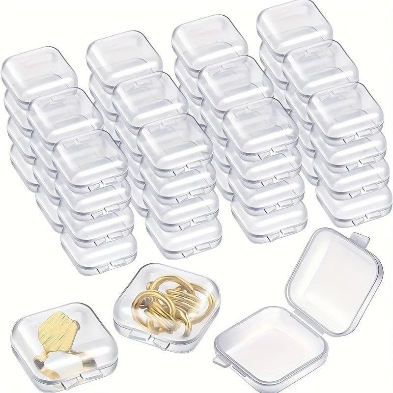 Clear Plastic Storage Box With Lid for Jewelry Earrings Necklaces