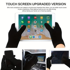 Winter Touch Screen Gloves Non Slip Warm Knit - Running Driving Hiking