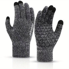 Winter Touch Screen Gloves Non Slip Warm Knit - Running Driving Hiking