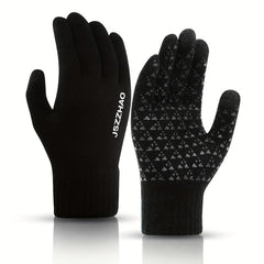 Winter Touch Screen Gloves Non Slip Warm Knit - Running Driving Hiking