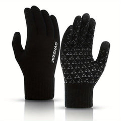 Winter Touch Screen Gloves Non Slip Warm Knit - Running Driving Hiking