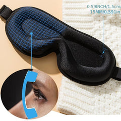3D Contoured Blackout Sleep Mask Soft Cushion Eye Cover Night Blindfold