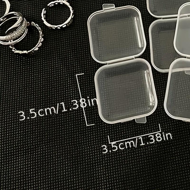 Clear Plastic Storage Box With Lid For Jewelry Earrings Necklaces