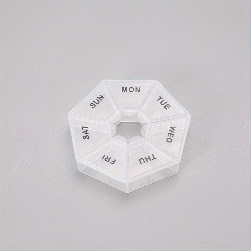 Mini Round Pill Box 7 Days Medicine Organizer Container Cases