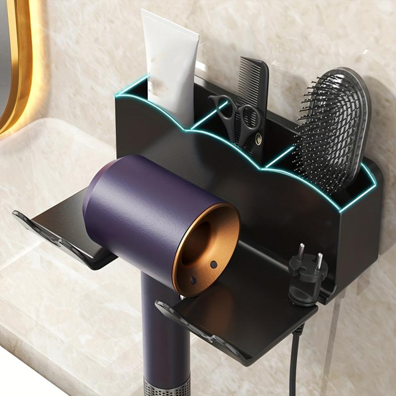 Wall Mounted Hair Dryer Shelf Bathroom Air Duct Bracket