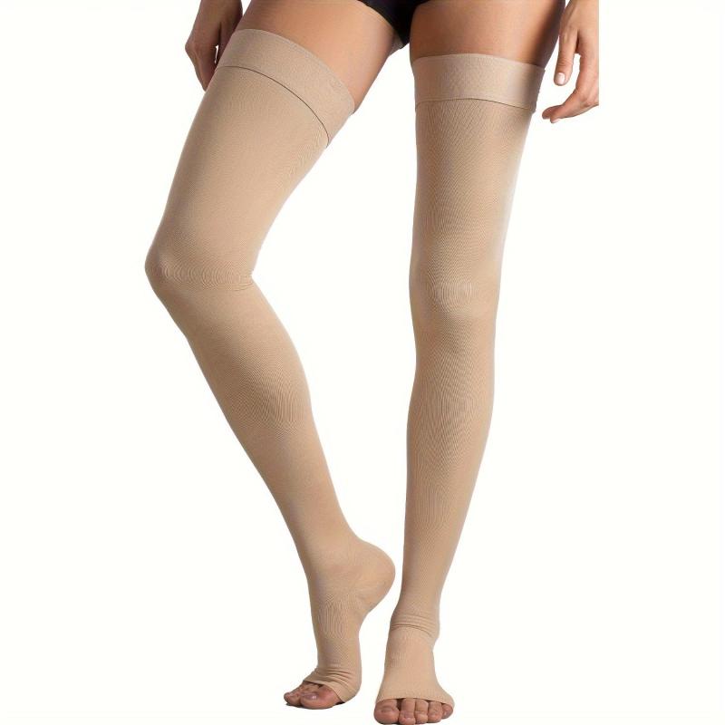 Compression Stockings 15-20 MmHg Open Toe Thigh High Length