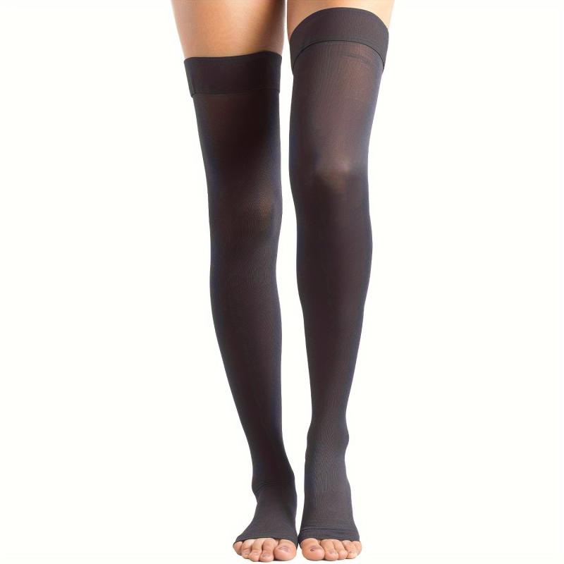 Compression Stockings 15-20 MmHg Open Toe Thigh High Length