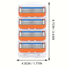 Men's 5-Layer Razor Blade Refills - Facial Care Shaver Cassettes