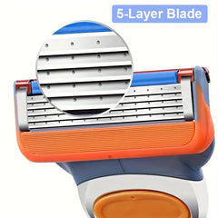 Men's 5-Layer Razor Blade Refills - Facial Care Shaver Cassettes