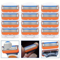 Men's 5-Layer Razor Blade Refills - Facial Care Shaver Cassettes