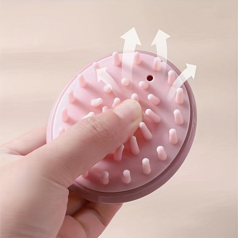 2pcs Silicone Handle Scalp Massager Brush Soft Silicone For Hair Cleaning