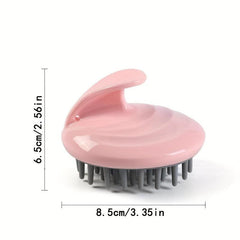 2pcs Silicone Handle Scalp Massager Brush Soft Silicone For Hair Cleaning