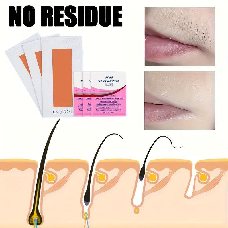 Body Wax Strips Gentle Waxing Kit Portable Hair Removal Tear Off Wax Strip