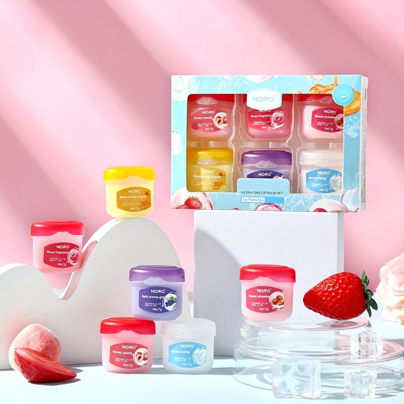 Fruit Lip Mask Set - 8pcs Variety Pack for Moisturizing and Plump Lips