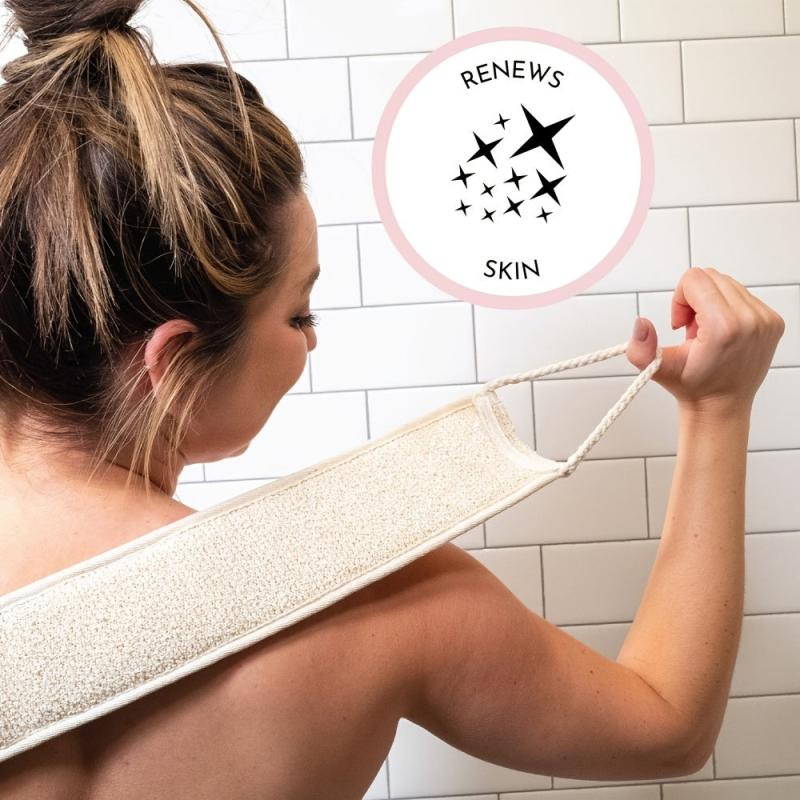 Linen Mesh Exfoliating Bath Scrub Washcloth Towel