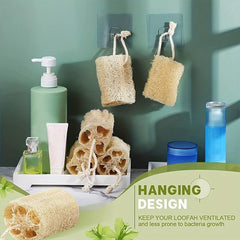 2pcs Natural Loofah Sponge Towels Exfoliating Scrub for Shower Gel Body Massage