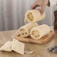 2pcs Natural Loofah Sponge Towels Exfoliating Scrub for Shower Gel Body Massage
