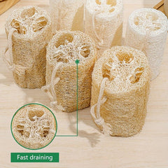 2pcs Natural Loofah Sponge Towels Exfoliating Scrub for Shower Gel Body Massage