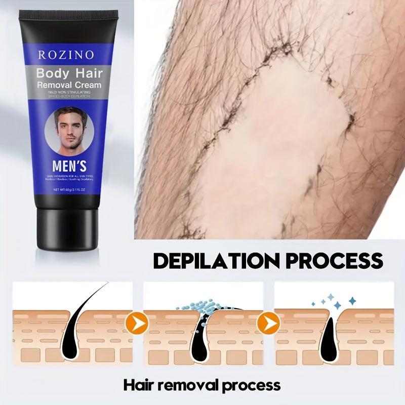 Men's Facial Hair Removal Cream Gentle Non Irritating Long Lasting