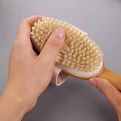 Solid Wood Bristle Shower Brush