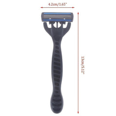 7-Blade Body & Face Hair Removal Shaver Set for Men, 1 Razor Holder & 7 Blades