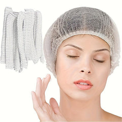 98pcs Disposable Shower Caps Thick Waterproof Bath Cap for Home Spa