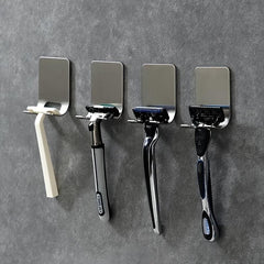 4 Pcs Stainless Steel Razor Holder Wall Hook Shaving Shaver Shelf