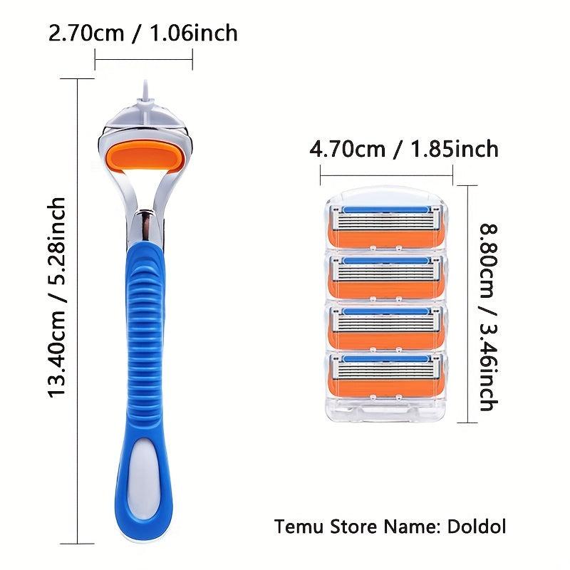 5-Layer Safety Razor Set with Replacement Blades