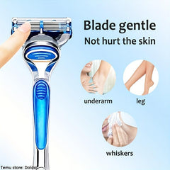 5-Layer Safety Razor Set with Replacement Blades