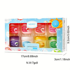 8pcs Lip Mask Set - 8 Flavor Fruit Lip Gloss for Deep Moisturization