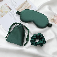 3Pcs Set Silk Eye Mask Face Mask Eyeshade Blindfold Travel Rest Eye Cover