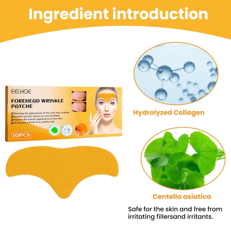 10pcs Forehead Wrinkle Patch for Smoothing Fine Lines Firming Facial Skin