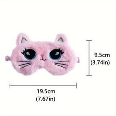 Cat Plush Eye Mask for Sleep and Relaxation