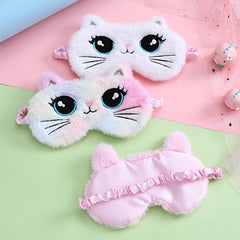 Cat Plush Eye Mask for Sleep and Relaxation