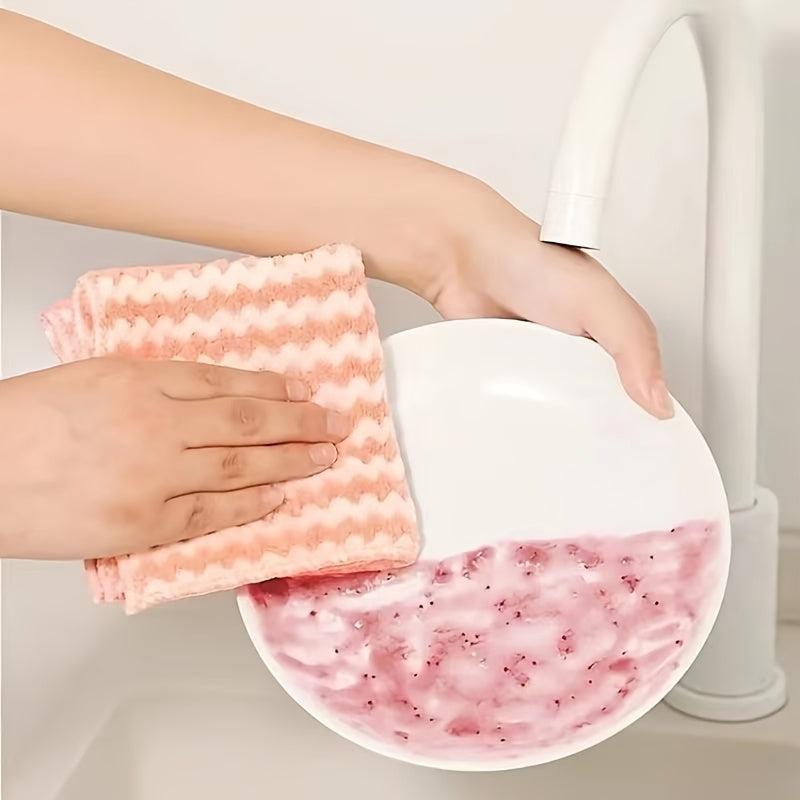 10pcs Microfiber Cleaning Cloth Kitchen Bathroom Cleaning Towel