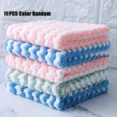 10pcs Microfiber Cleaning Cloth Kitchen Bathroom Cleaning Towel
